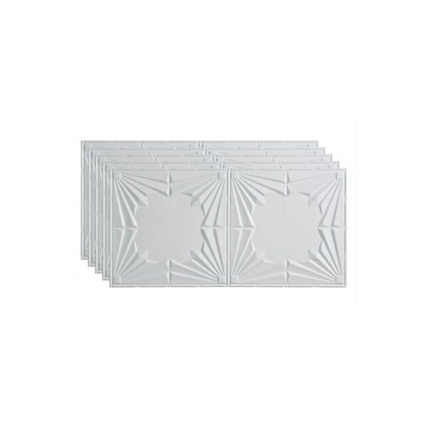 Acoustic Ceiling Products Fasade Art Deco - 48-3/8" x 24-3/8" PVC Glue Up Tile in Matte White - PG5501 - main